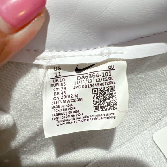 NEW Nike Blazer Low '77 Mens Low Top Sneaker Vintage White Black Leather US 11 - Picture 9 of 9